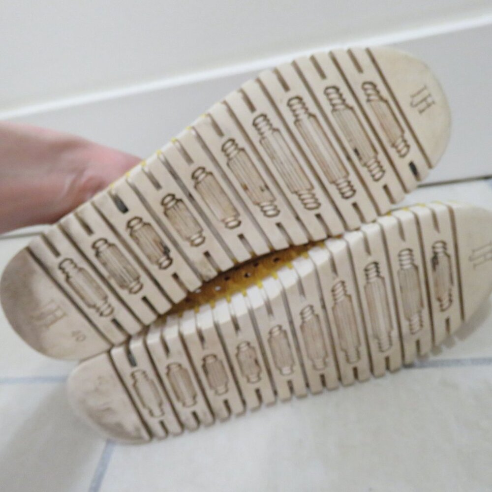 ILSE JACOBSEN Tulip 139 Slip On Perforated Yellow Sneakers Shoes - Size 9.5 / 10 - Picture 10 of 12